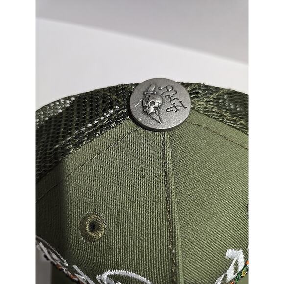 Ed Hardy Tattoo Trucker Hat Green - Picture 6 of 12